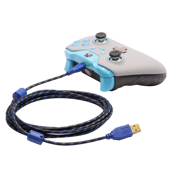 10 Ft Charging Cable for X1 & PS4 Blue